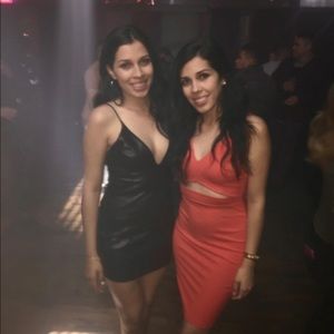 Black faux leather dress ✨